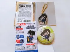 名探偵コナン　ゆるスタmini　アクリルキーホルダー　缶バッジ　毛利蘭　コナン