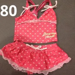 ベビー水着 80 ピンク ハート柄