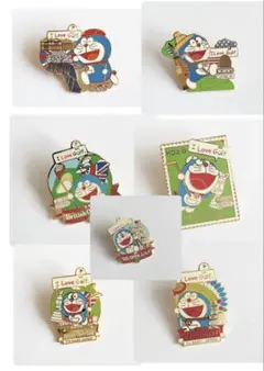 ドラえもん 平昌オリンピック ピンバッジ 2018 記念品 アニメグッズ