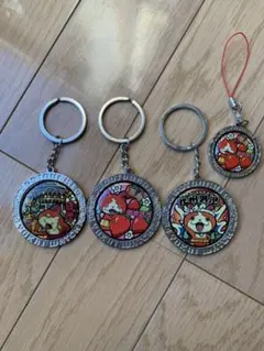 妖怪ウォッチ ご当地 キーホルダー 3枚&ストラップ