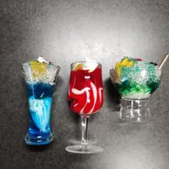 マグネット　クリームソーダ　かき氷　3点