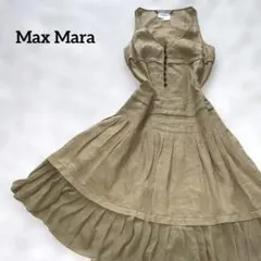 希少サイズ❤️2XL マックスマーラ ロングワンピース 半袖 リネン