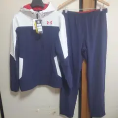 【新品】UNDER ARMOUR　ウーブンジャケット&パンツ　セットアップ　XL