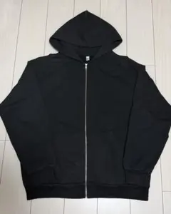 コ*ま様 ロスアパ ジップアップパーカー フーディ ブラック 2XL 無地 シン コ*ま様 ロスアパ ジップアップパーカー フーディ ブラック 2XL 無地