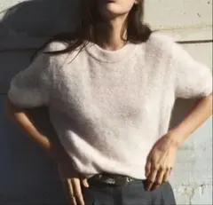 【H&M】ピンク半袖ニット