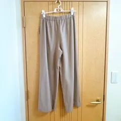 ユナイテッドアローズベージュ ワイドパンツ ゴムウエスト