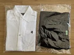 COMME CA ISM ホワイトシャツとストライプショートパンツセット（130