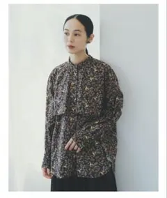 25SS 美品 グレースコンチネンタル フラワーロングシャツワンピース 36