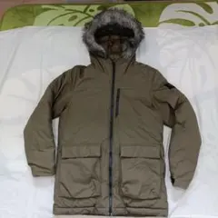 adidas フード付き中綿ロングアウター（ Mサイズ ）オリーブ色