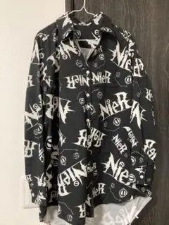 NieR シャツ 総柄 ロゴ ブラック 長袖 NieR Clothingのサムネイル