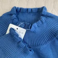 【新品】＊サマンサモスモスブルー＊フリル襟ニットプルオーバー