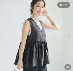 【新品未使用】coca♡ヘンリボーン ストライプジップベスト♡