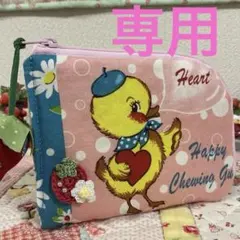 L字ファスナーポーチ❣️コンパクトミニ財布❤️レア❣️レトロアニマル❣️いちごマスコット