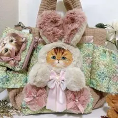 コヤンイサムチョン　森かごバック　お揃いポーチ付き　ヌビ　インド刺繍