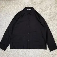 【美品】キス 長袖シャツ KHM032705 ダークブラウン 絹 綿 Lサイズ