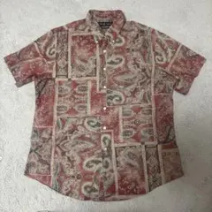 【希少サイズ】90s ラルフローレン 総柄 ペイズリー 半袖シャツ XL