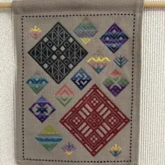 こぎん刺し　タペストリー　43