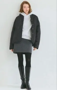 【24時間以内発送★新品タグ付き】コカリバーシブルブルゾン チャコール　M