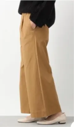 レプシィム ピーチタック ワイドパンツ ベージュ