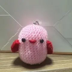 あみぐるみ小鳥型キーホルダー