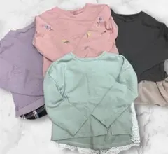 【美品】まとめ売りever closet 130 女の子　4点セット　トップス