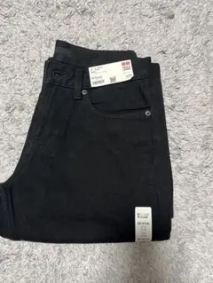 UNIQLO スリムフレア フィットブラックデニム 24/61cm