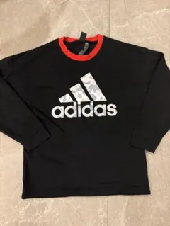 adidas 長袖カットソー J150 黒/赤