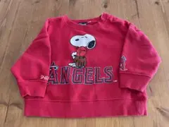 【ships】SNOOPY×PEANUTSトレーナー赤85-95 XS