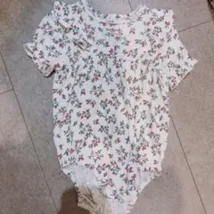 16.花柄ロンパース サイズ80