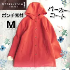 マッキントッシュロンドン ポンチ素材 フード付 Aライン コート M 春 橙のサムネイル