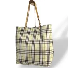 良品　バーバリー　ロンドン　トートバッグ　チェック　A４　肩掛け