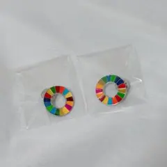 【新品】SDGs カラフル ピンバッジ 2個セット