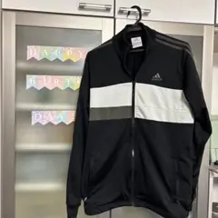 adidas ストライプジャージ ブラック/グレーのサムネイル