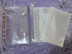 A6 シール帳 透明リフィル 20枚 シール台紙　ピンク