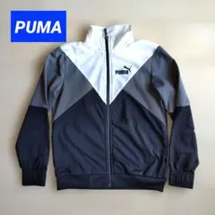 PUMA プーマ キッズ 140 ジャージ 上着 パーカー 黒