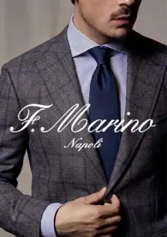 【新品】Francesco Marino／ソリッドタイ／ハンドロール／ネイビーのサムネイル