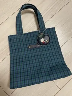 ファミリア　チェック柄トートバッグ小