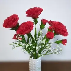 クレイフラワーピンクと白の薔薇 - メルカリ