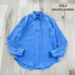 専用 美品 現行QR✨ポロラルフローレン リネンシャツ 水色 ピンク