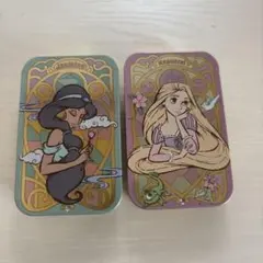 ディズニープリンセス 缶 2個セット ジャスミン ラプンツェル