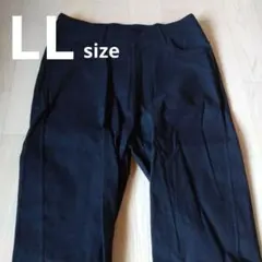 LLサイズ ネイビーのカジュアルパンツ ストレートレッグ