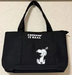 SNOOPY ハンドトートバッグ ブラック
