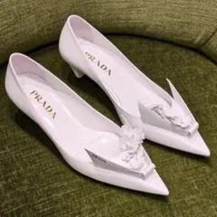 PRADA プラダ　フラワー　メリージェーン　パンプス　ローファー　35 PRADA プラダフラワーメリージェーンパンプスローファー35