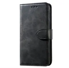 本革 スマホケース　iPhoneX　iPhoneXS ケース 手帳型　黒色