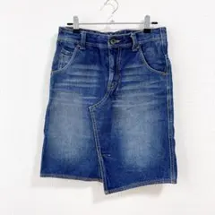 グローバルワーク デニムスカート S ブルー カジュアル シュカ