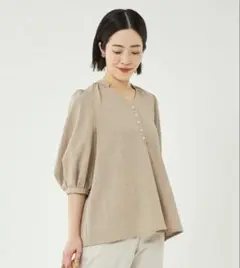 美品　グリーンレーベルリラクシング　ブラウス