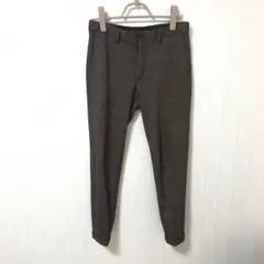 ZARA ザラ　スラックス　茶色系　チェック柄　裾折り返し　秋冬　EUR38のサムネイル