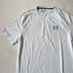 UNDER ARMOUR アンダーアーマー S 白ホワイト Tシャツ ヒートギア