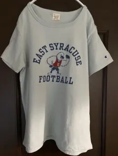 Champion Tシャツ　水色　Lサイズ　FOOTBALL