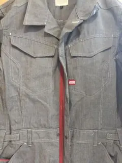 BlueB グレー オーバーオール Lサイズ